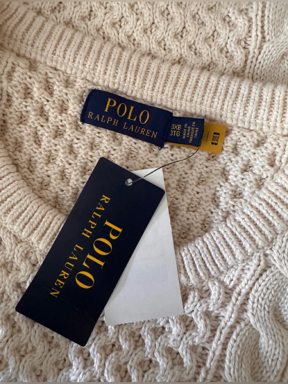 Polo Ralph Lauren Men’s Fisherman’s Crewneck Sweater Cotton Classic Sz 3X. NWT
